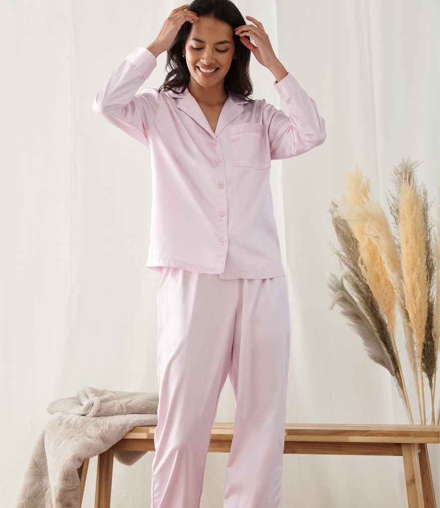 Towel City Ladies Satin Long PJ s PenCarrie